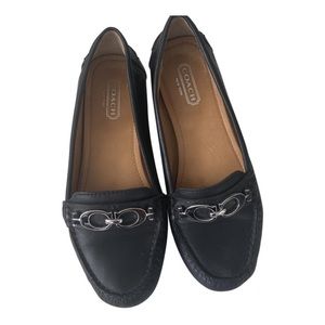 Coach Black Fortunata Silver/Black Design Flats